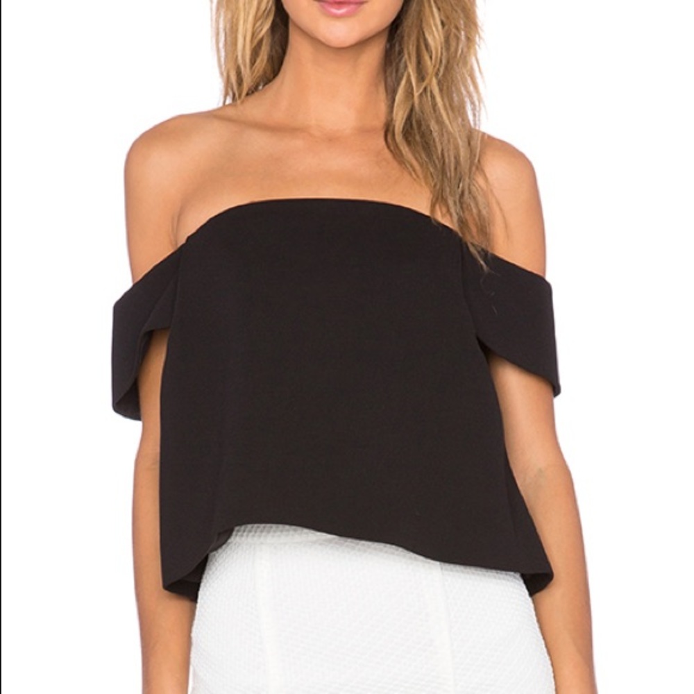 C/MEO Collective Those Eyes crop top Blouse Size S